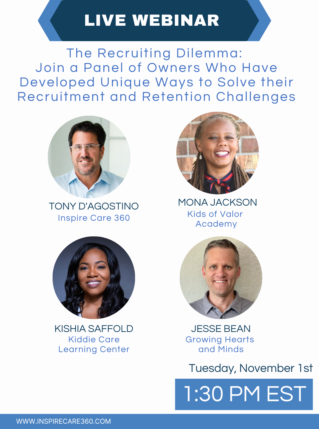 November 1st 2022 Owner Panelist Webinar Landing Page - Inspire Care 360